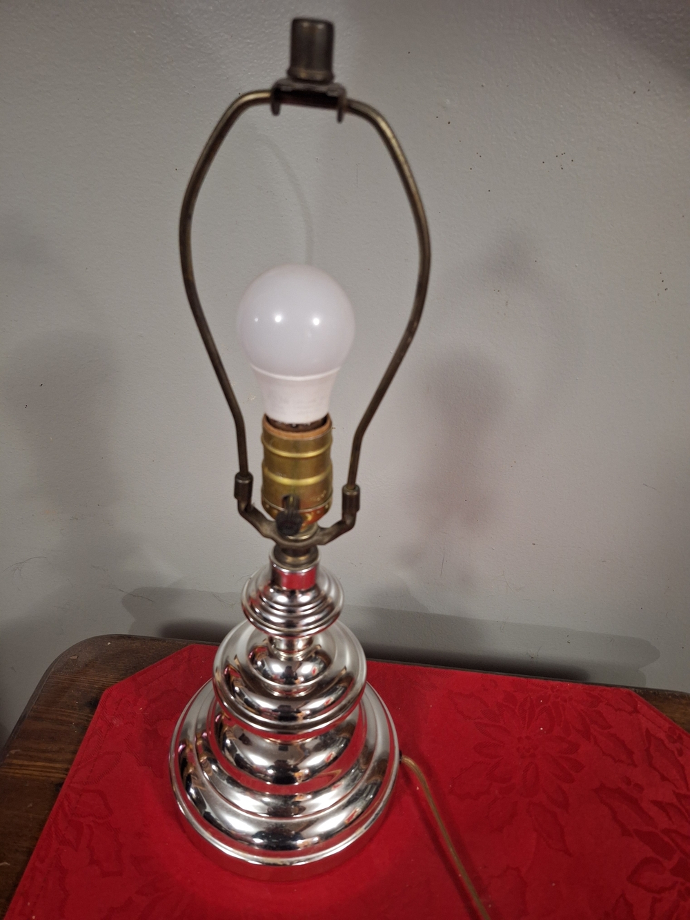 Vintage Chrome Tiered "Beehive" Table Lamp